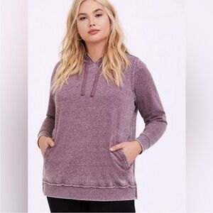 Torrid Cozy Knit Side Zip Tunic Hoodie